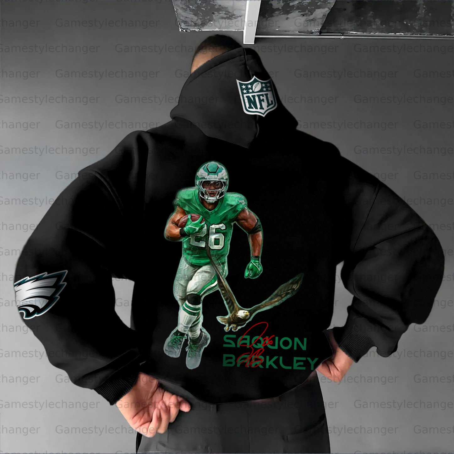 Unisex "Philadelphia Eagles" Graphic Streetwear Vintage Plush Hoodie