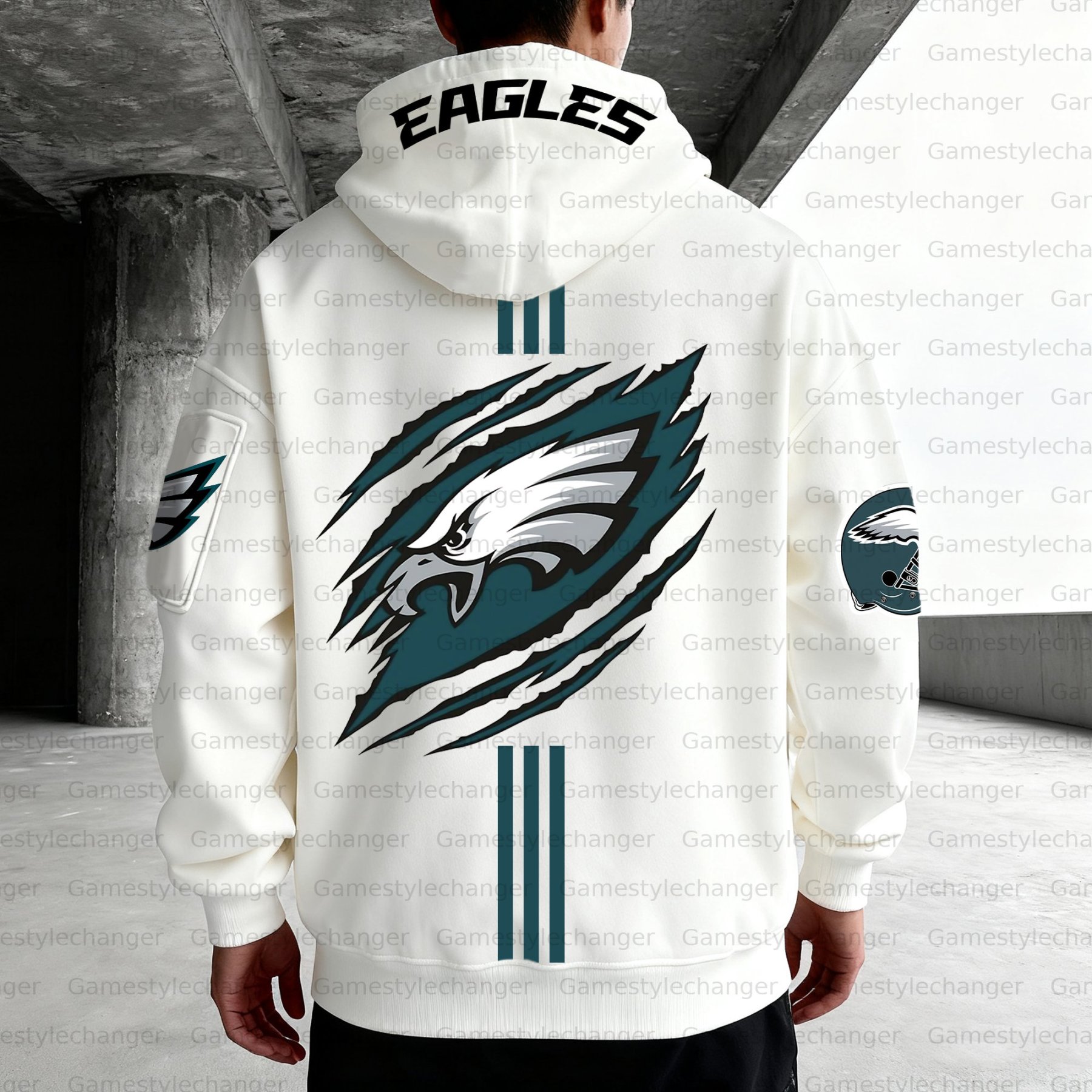 Unisex "Philadelphia Eagles " Graphic Streetwear Vintage Plush Hoodie
