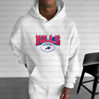 Unisex "Buffalo bills" Graphic Streetwear Vintage Plush Hoodie
