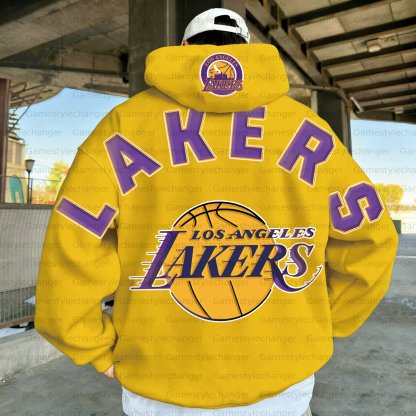 Unisex "Los Angeles Lakers" Graphic Streetwear Vintage Plush Hoodie