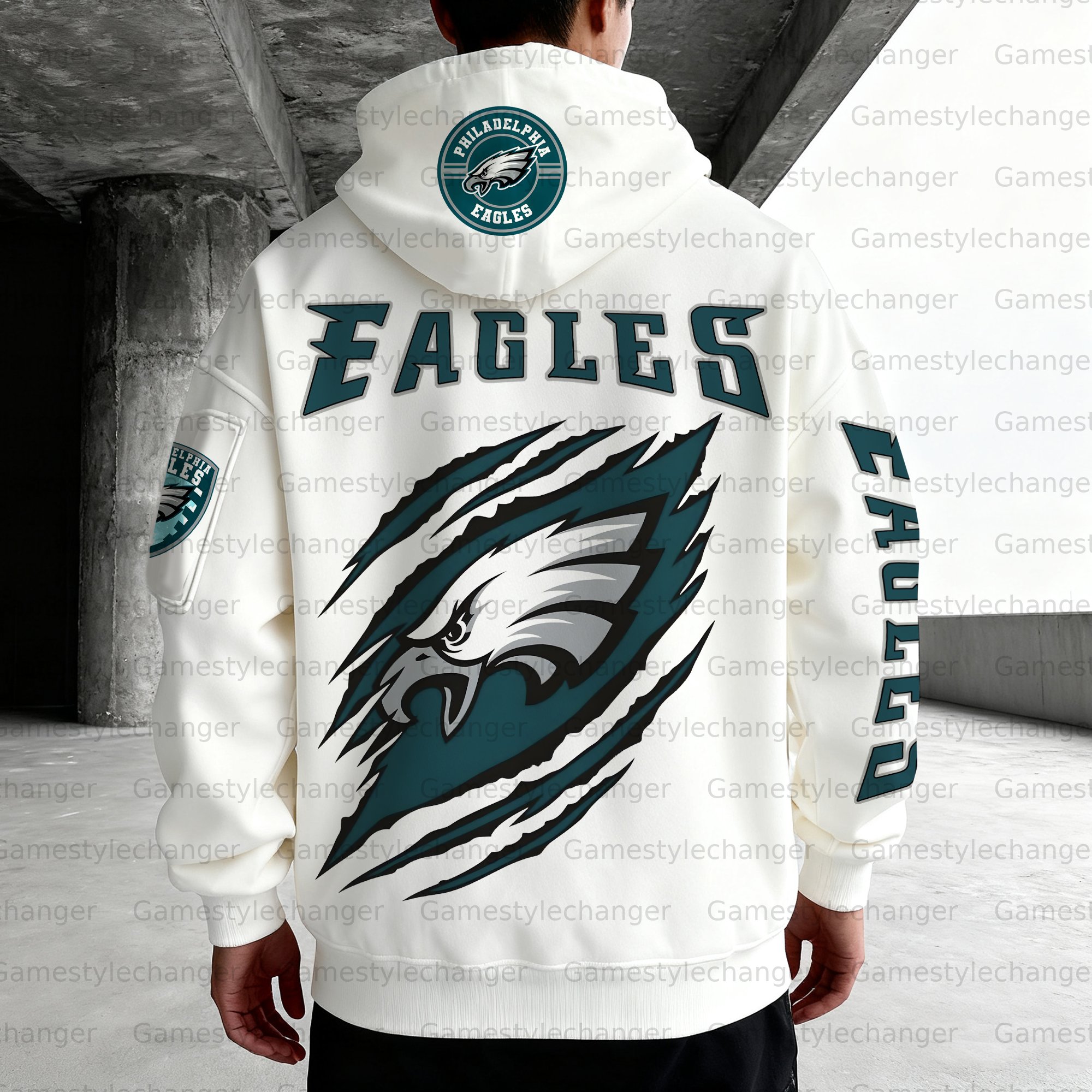 Unisex "Philadelphia Eagles" Graphic Streetwear Vintage Plush Hoodie