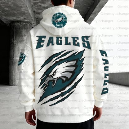 Unisex "Philadelphia Eagles" Graphic Streetwear Vintage Plush Hoodie