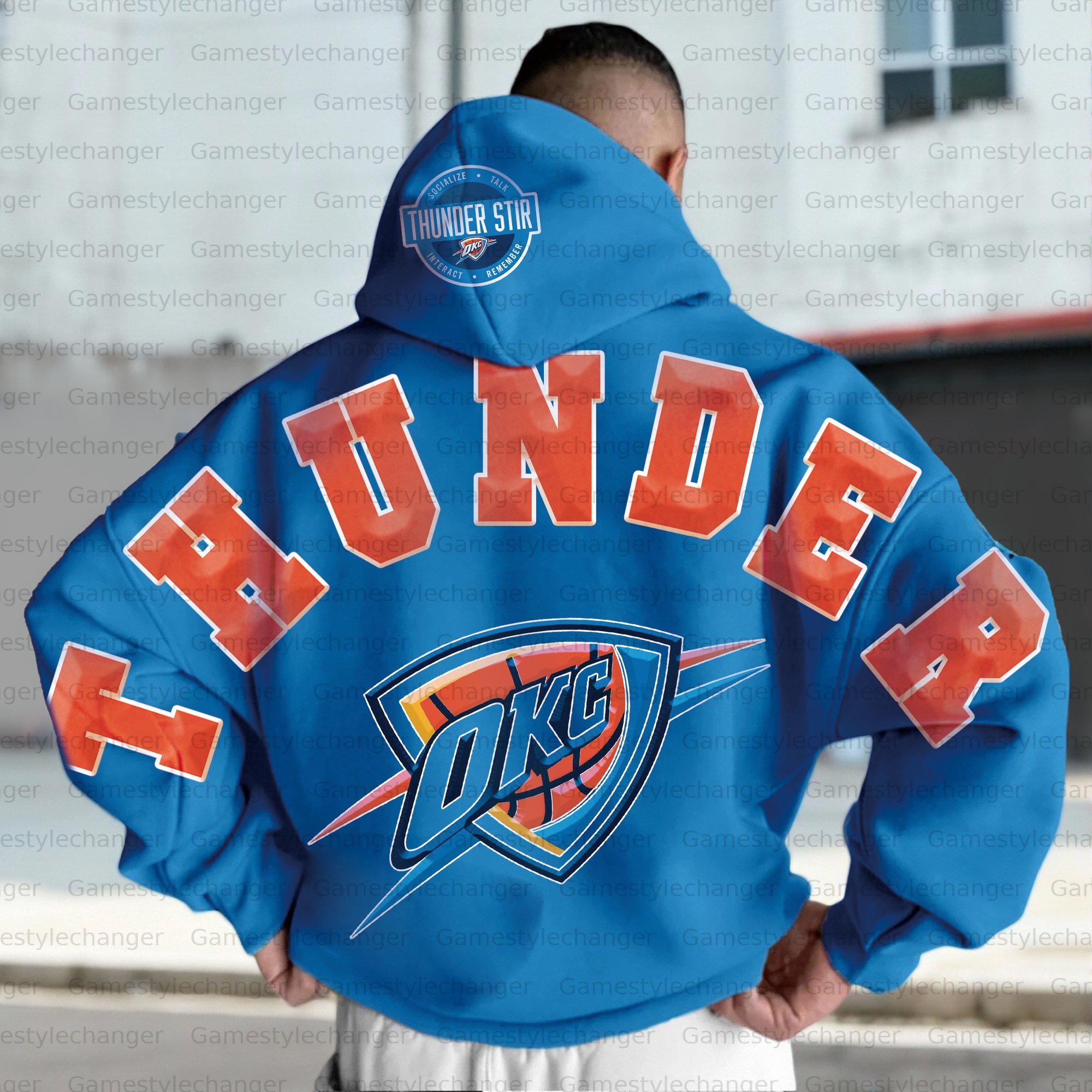 Unisex "oklahoma city thunder" Graphic Streetwear Vintage Plush Hoodie