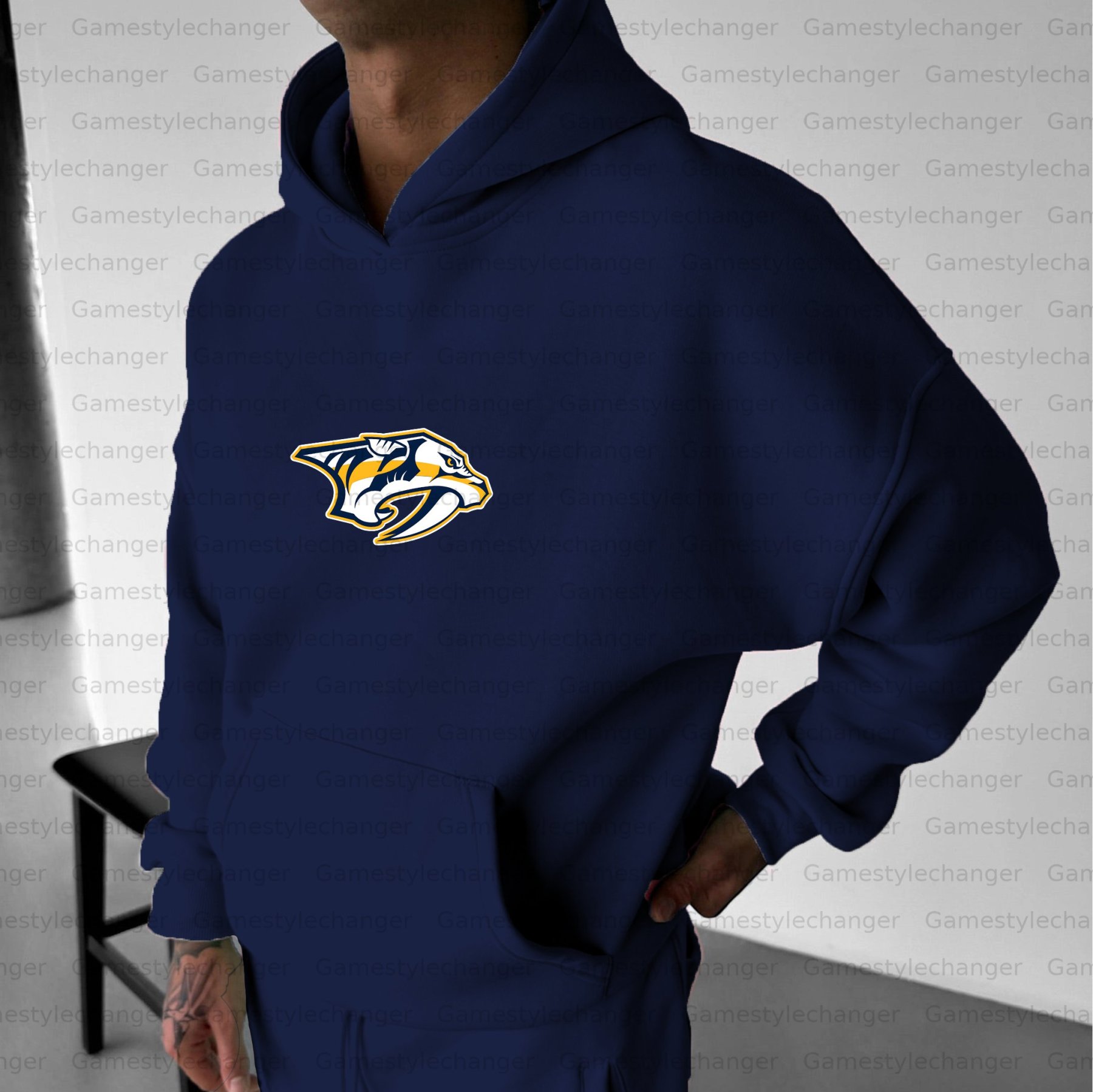 Unisex "Nashville Predators " Graphic Streetwear Vintage Plush Hoodie