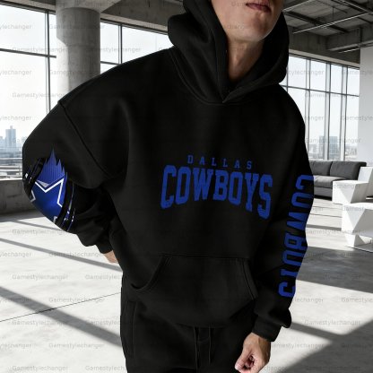 Unisex "Dallas Cowboys" Graphic Streetwear Vintage Plush Hoodie