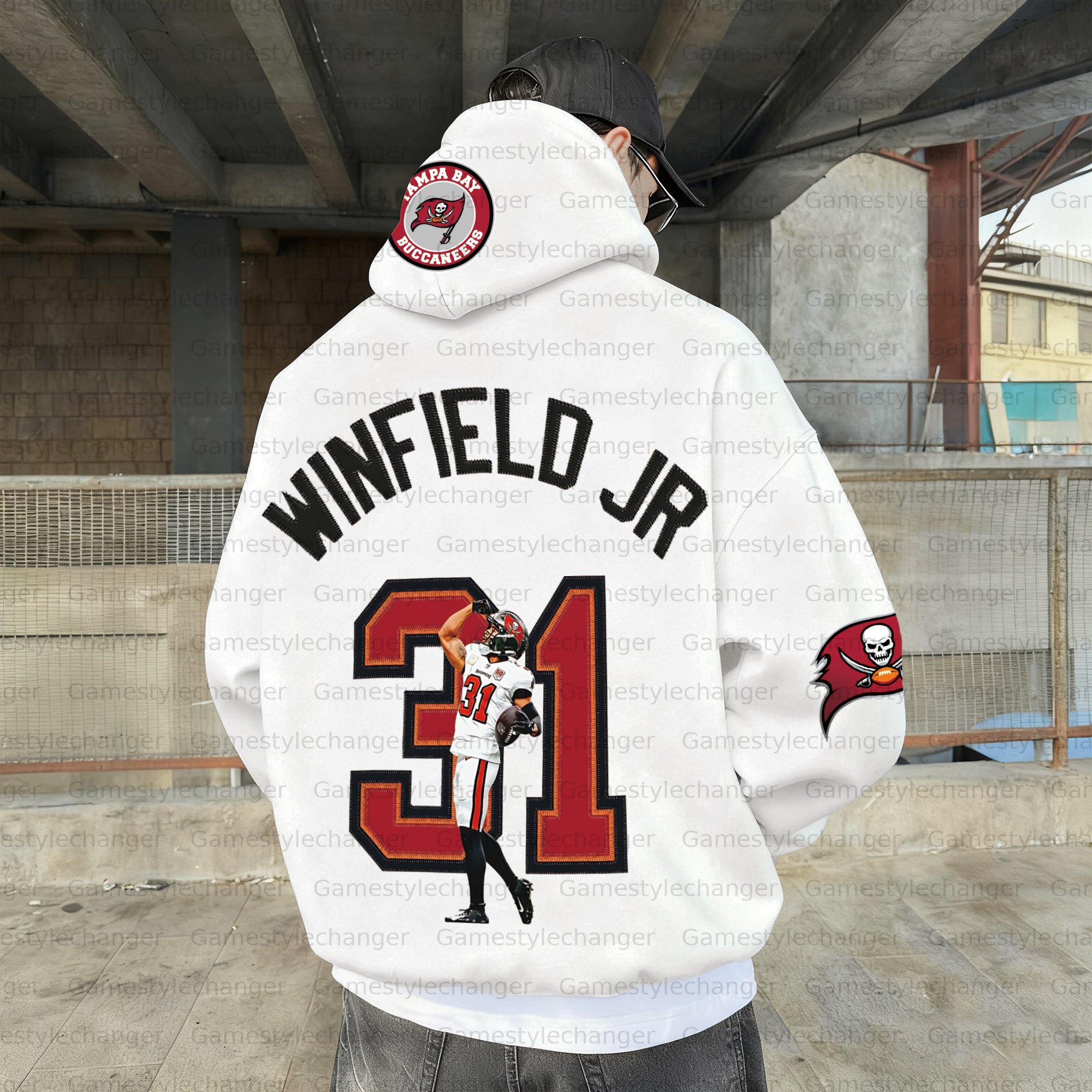 Unisex "Tampa Bay Buccaneers" Graphic Streetwear Vintage Plush Hoodie