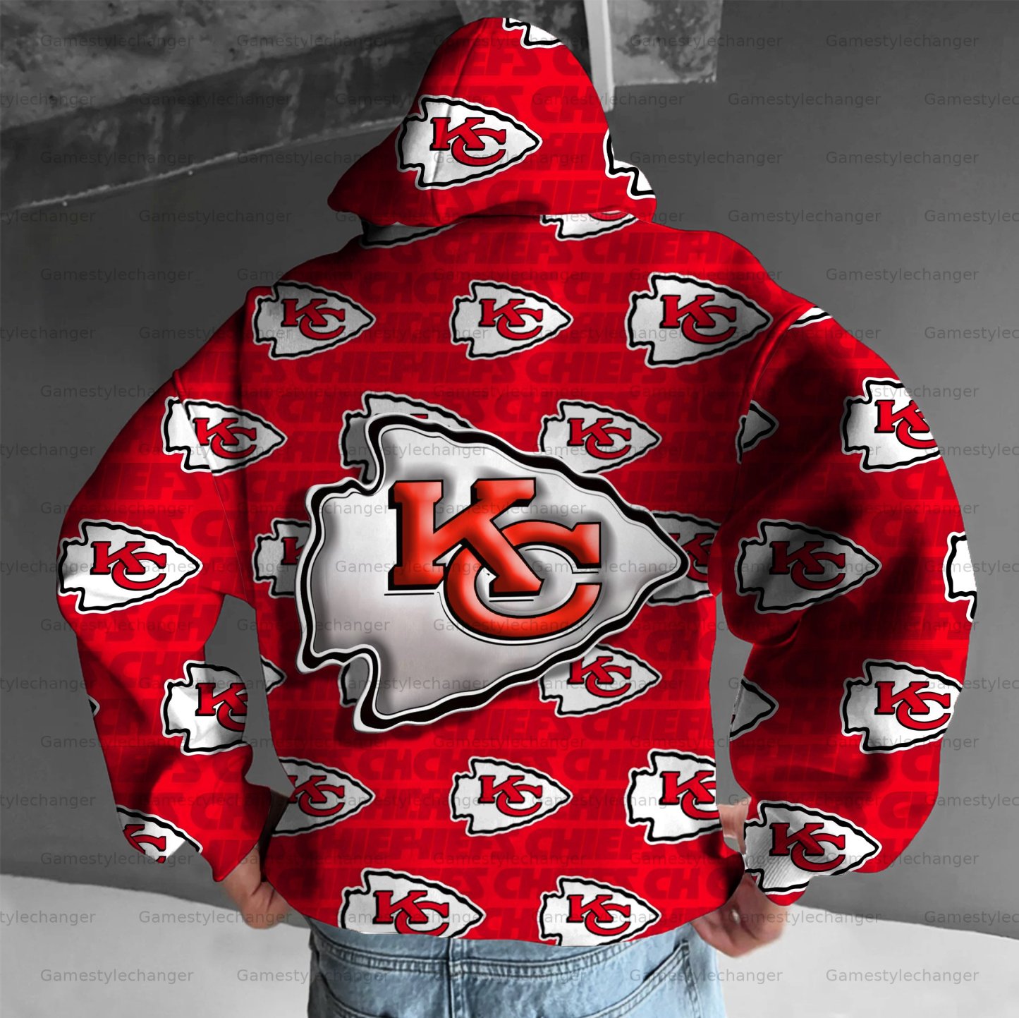 Unisex "Kansas City Chiefs" Graphic Streetwear Vintage Plush Hoodie