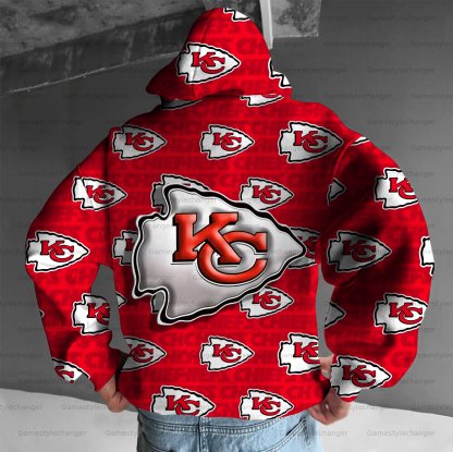 Unisex "Kansas City Chiefs" Graphic Streetwear Vintage Plush Hoodie