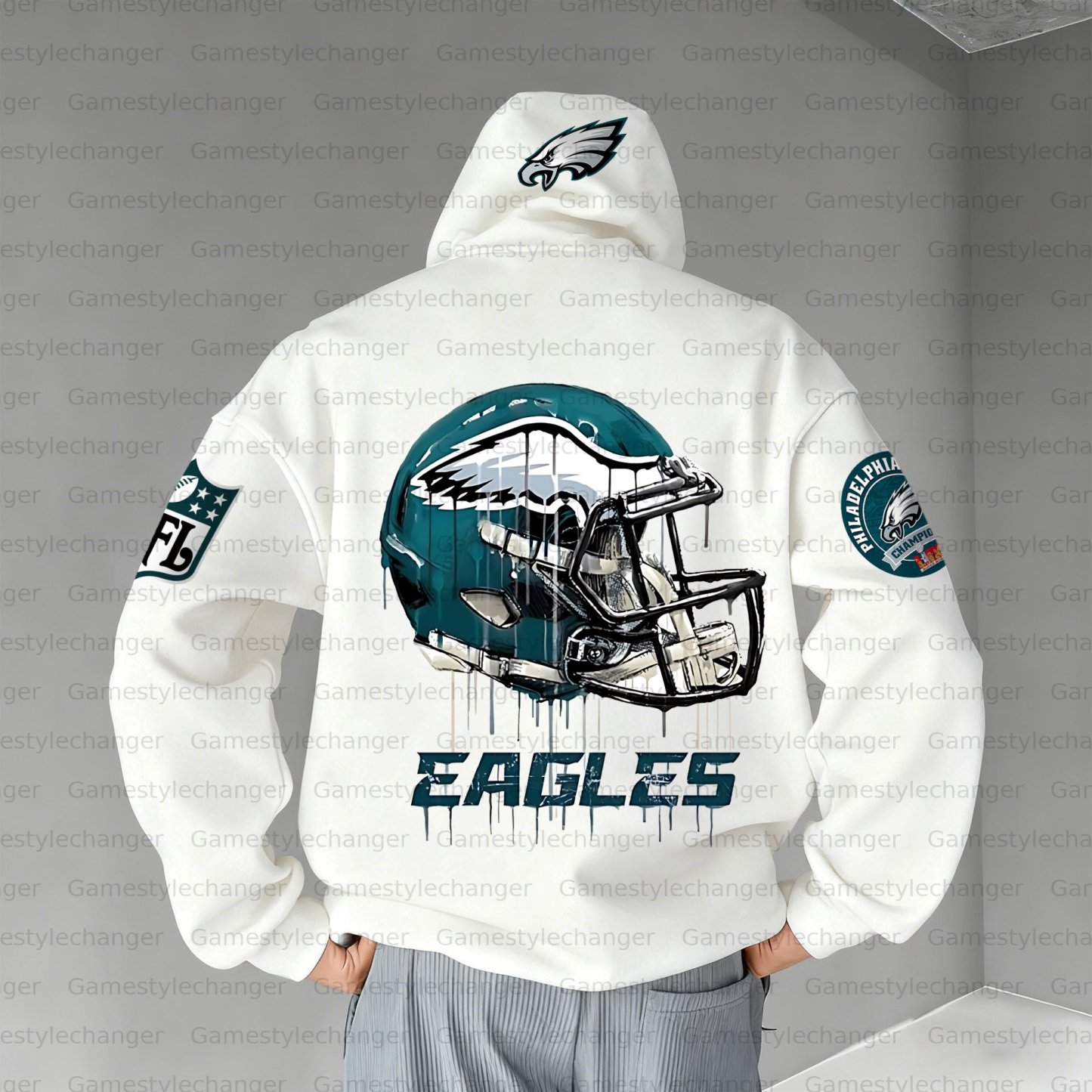 Unisex "Philadelphia Eagles" Graphic Streetwear Vintage Plush Hoodie