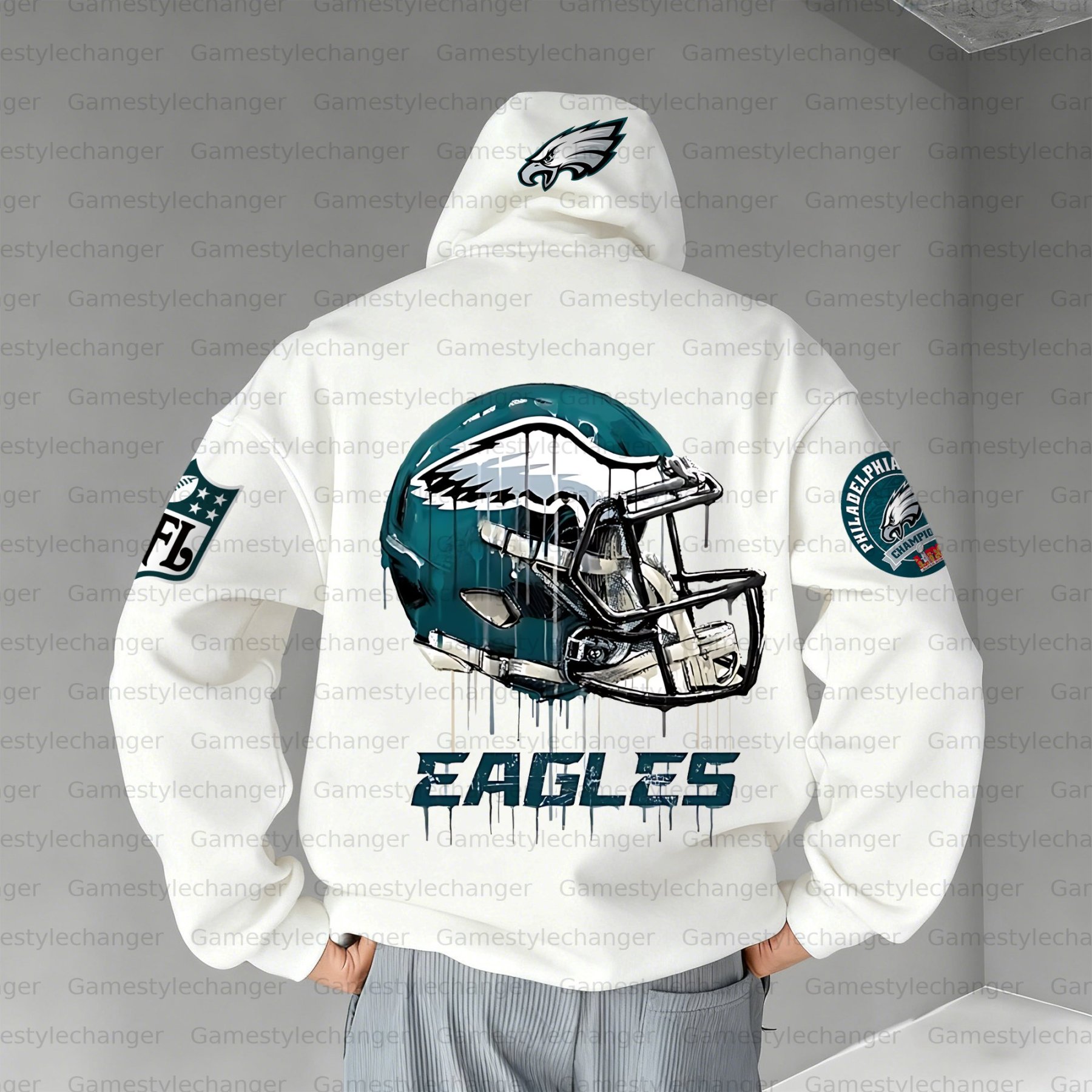 Unisex "Philadelphia Eagles" Graphic Streetwear Vintage Plush Hoodie