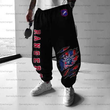 Unisex  “New York Rangers” Casual Anime Streetwear Pant
