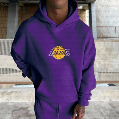 Unisex "Los Angeles Lakers" Graphic Streetwear Vintage Plush Hoodie