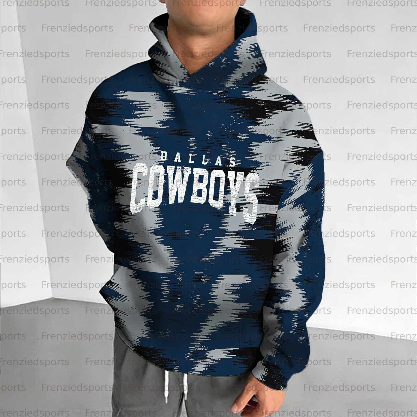 Unisex "Dallas Cowboys" Graphic Streetwear Vintage Plush Hoodie