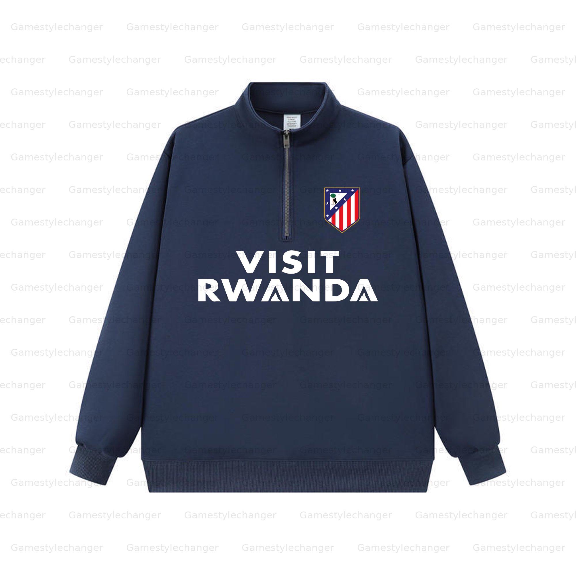 Unisex "UEFA " Graphic Streetwear Vintage  Zip-up Sweatshirt