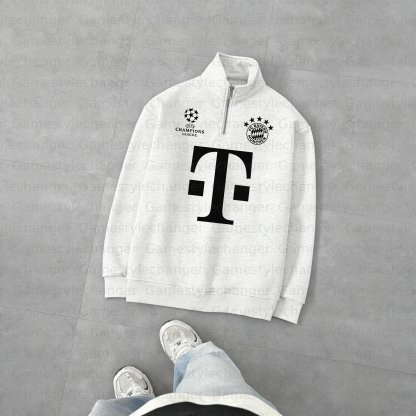 Unisex "UEFA " Graphic Streetwear Vintage   Zip-up Sweatshirt