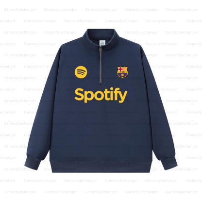 Unisex "UEFA " Graphic Streetwear Vintage  Zip-up Sweatshirt