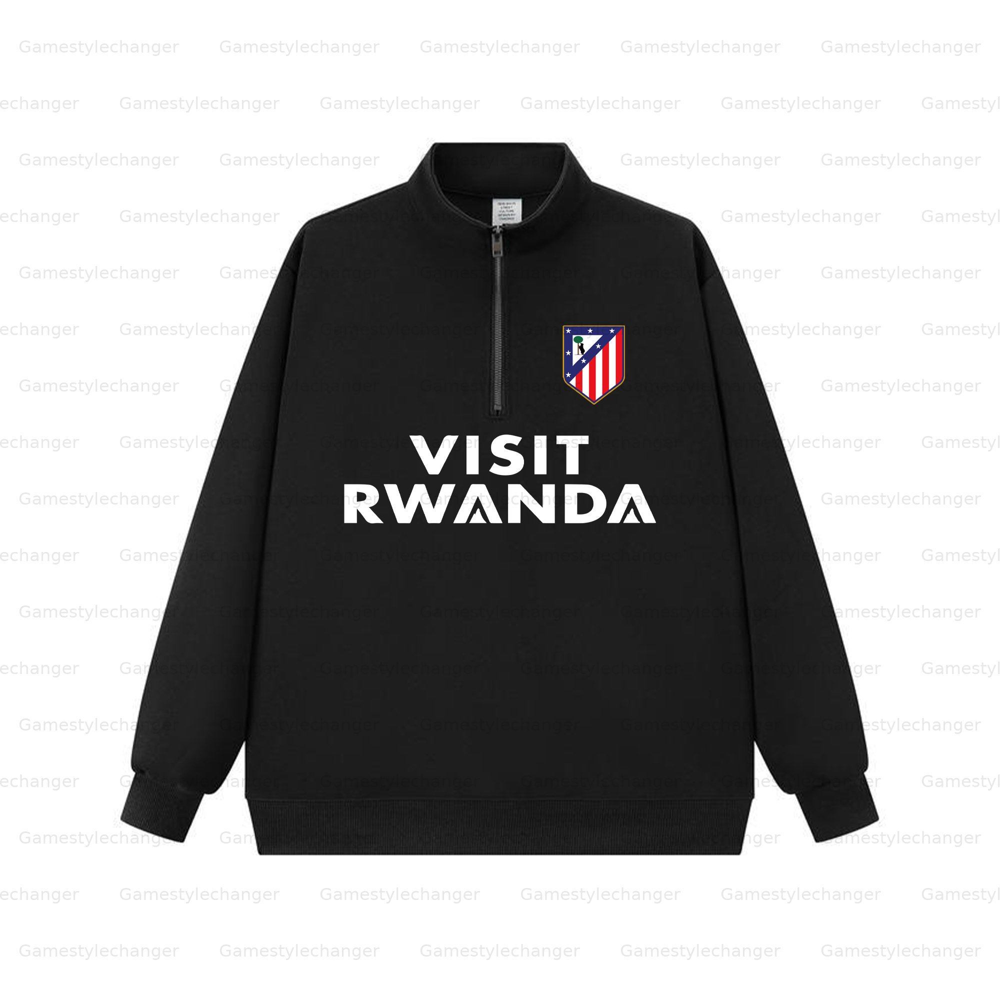 Unisex "UEFA " Graphic Streetwear Vintage  Zip-up Sweatshirt