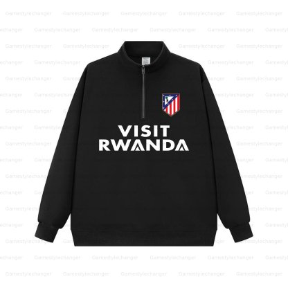 Unisex "UEFA " Graphic Streetwear Vintage  Zip-up Sweatshirt