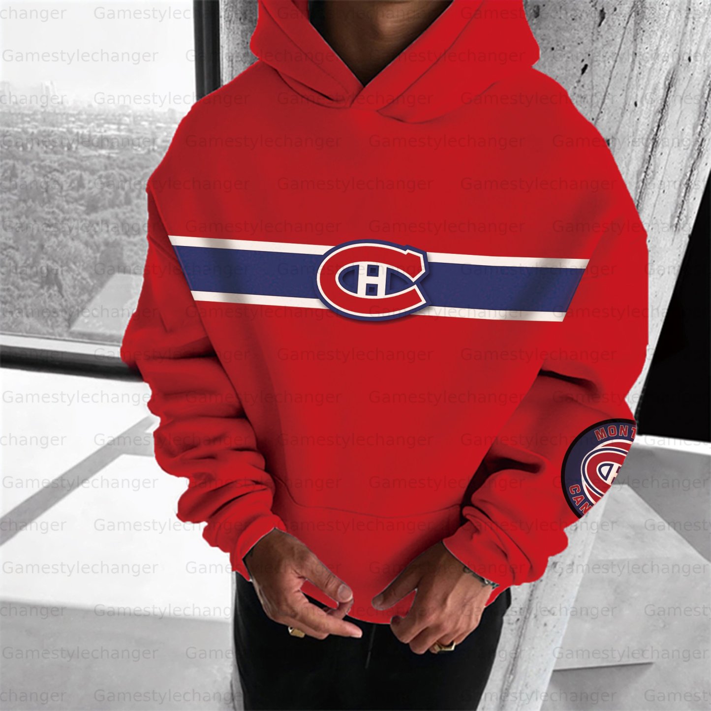 Unisex "Montreal canadiens" Graphic Streetwear Vintage Plush Hoodie
