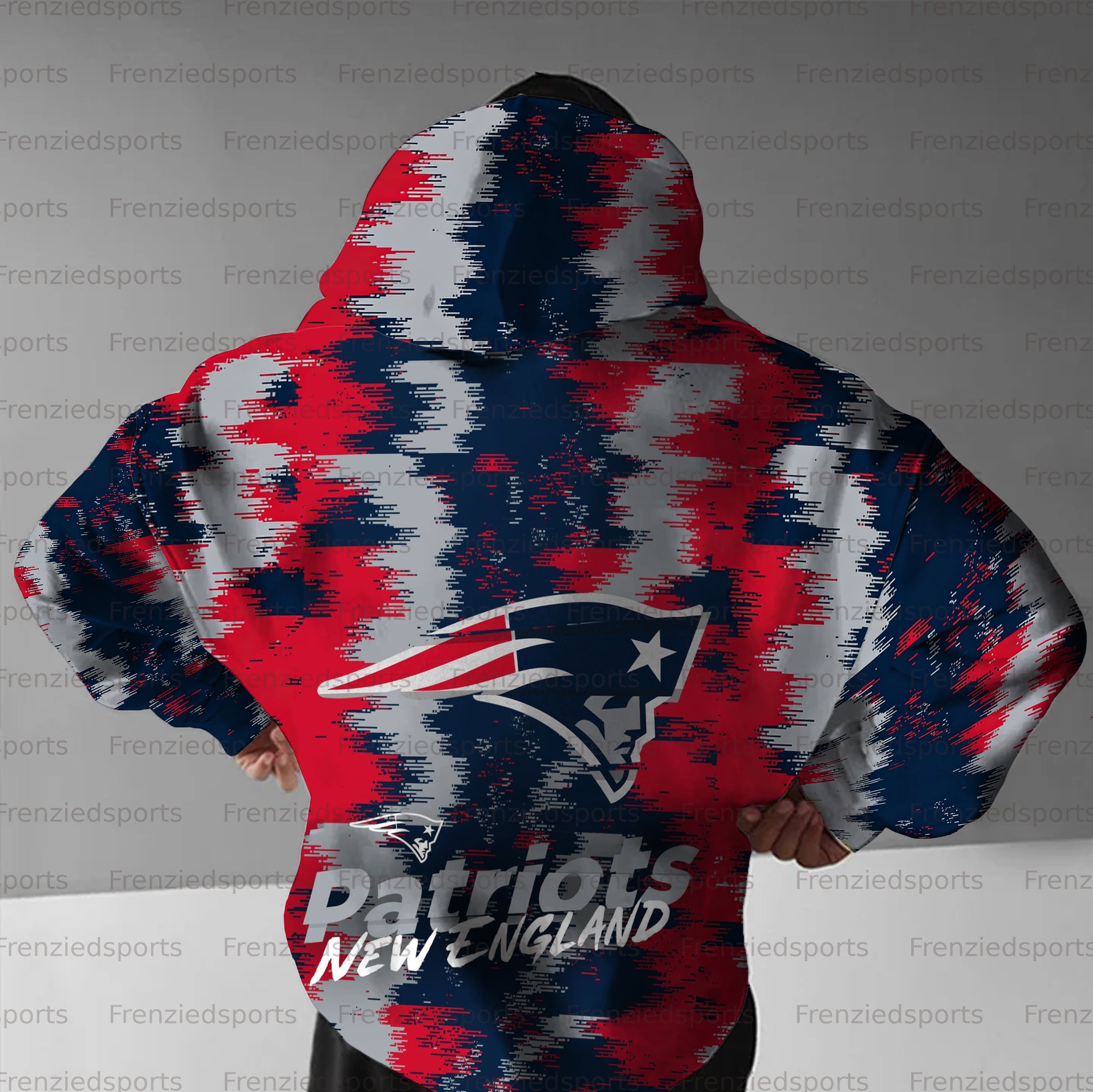 Unisex "New England Patriots" Graphic Streetwear Vintage Plush Hoodie