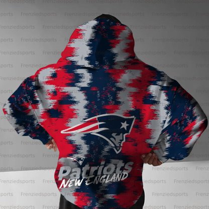 Unisex "New England Patriots" Graphic Streetwear Vintage Plush Hoodie