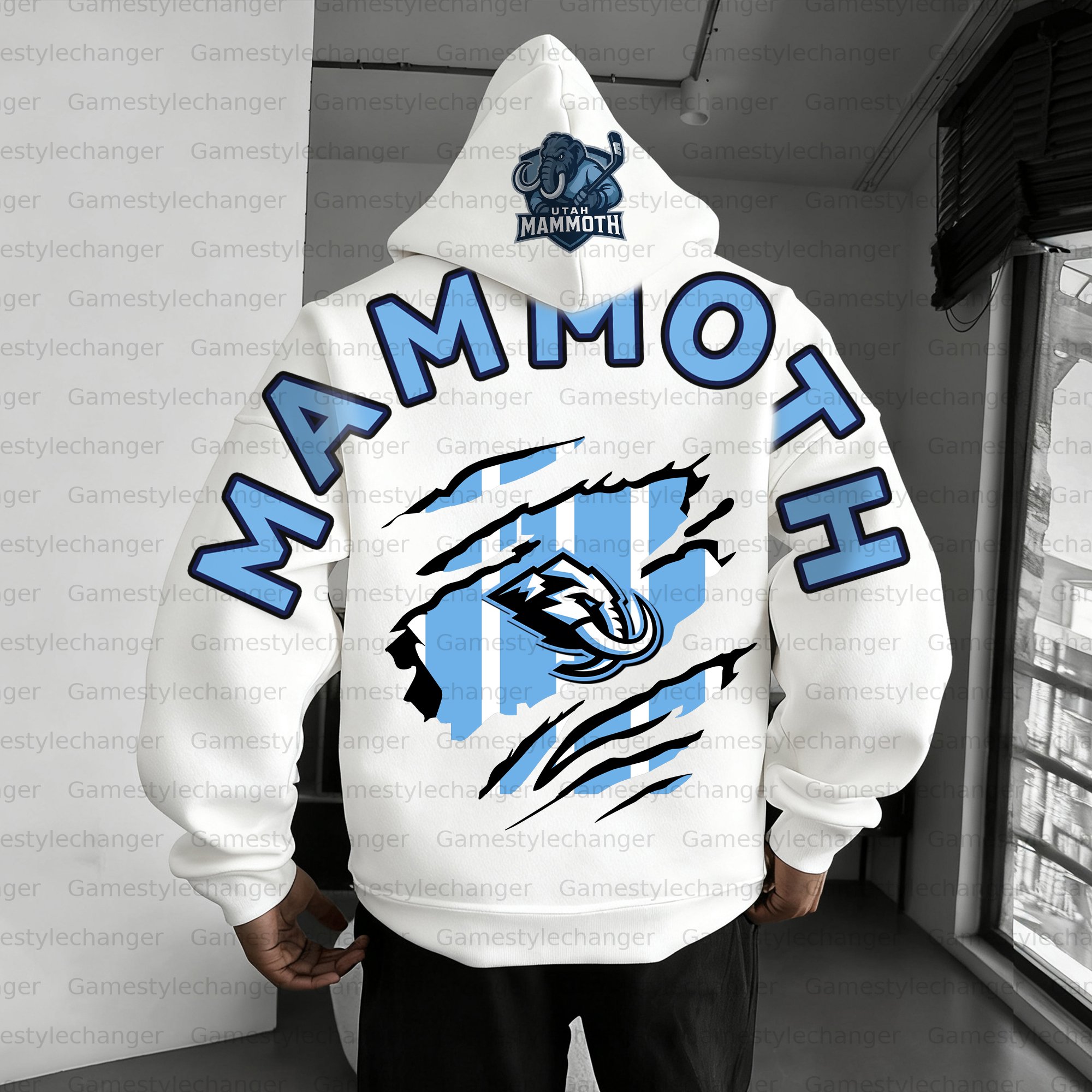 Unisex "Utah Mammoth" Graphic Streetwear Vintage Plush Hoodie