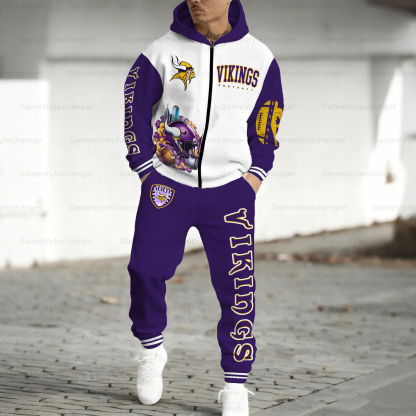 “Minnesota Vikings” Zip-up Jacket, Pants and 2-Piece Set