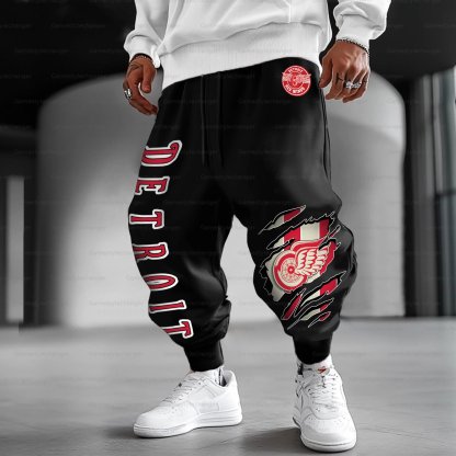 Unisex  “Detroit Red Wings” Casual Anime Streetwear Pant