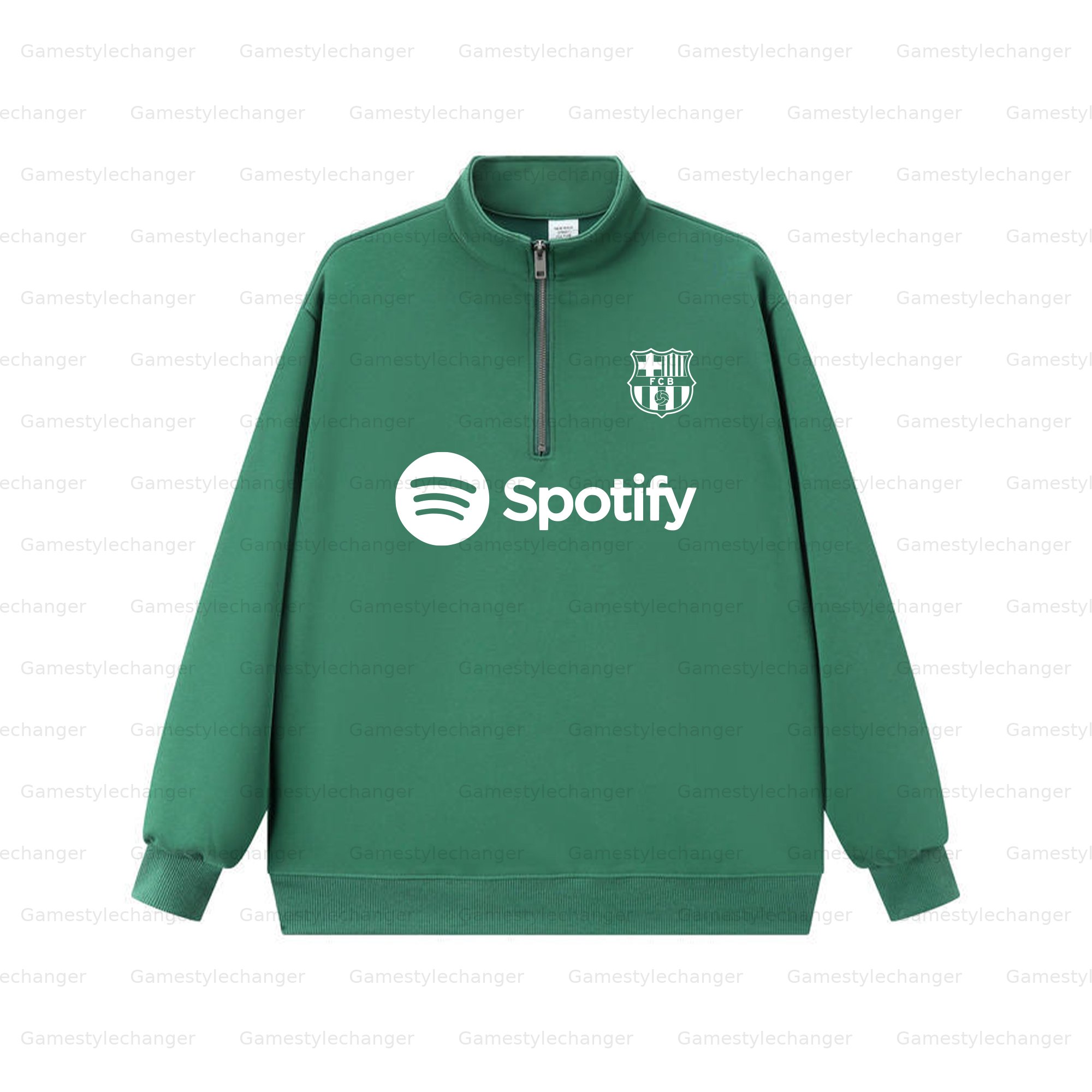 Unisex "UEFA " Graphic Streetwear Vintage Plush Zip-up Sweatshirt