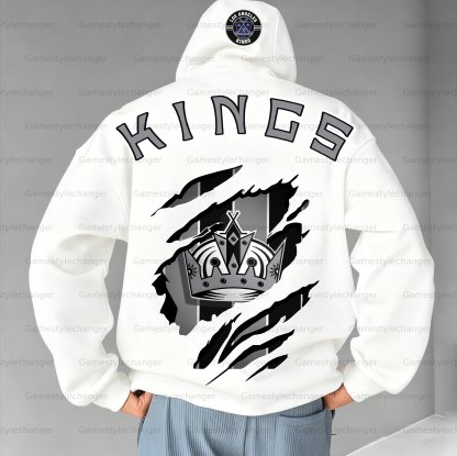 Unisex "Los Angeles Kings" Graphic Streetwear Vintage Plush Hoodie
