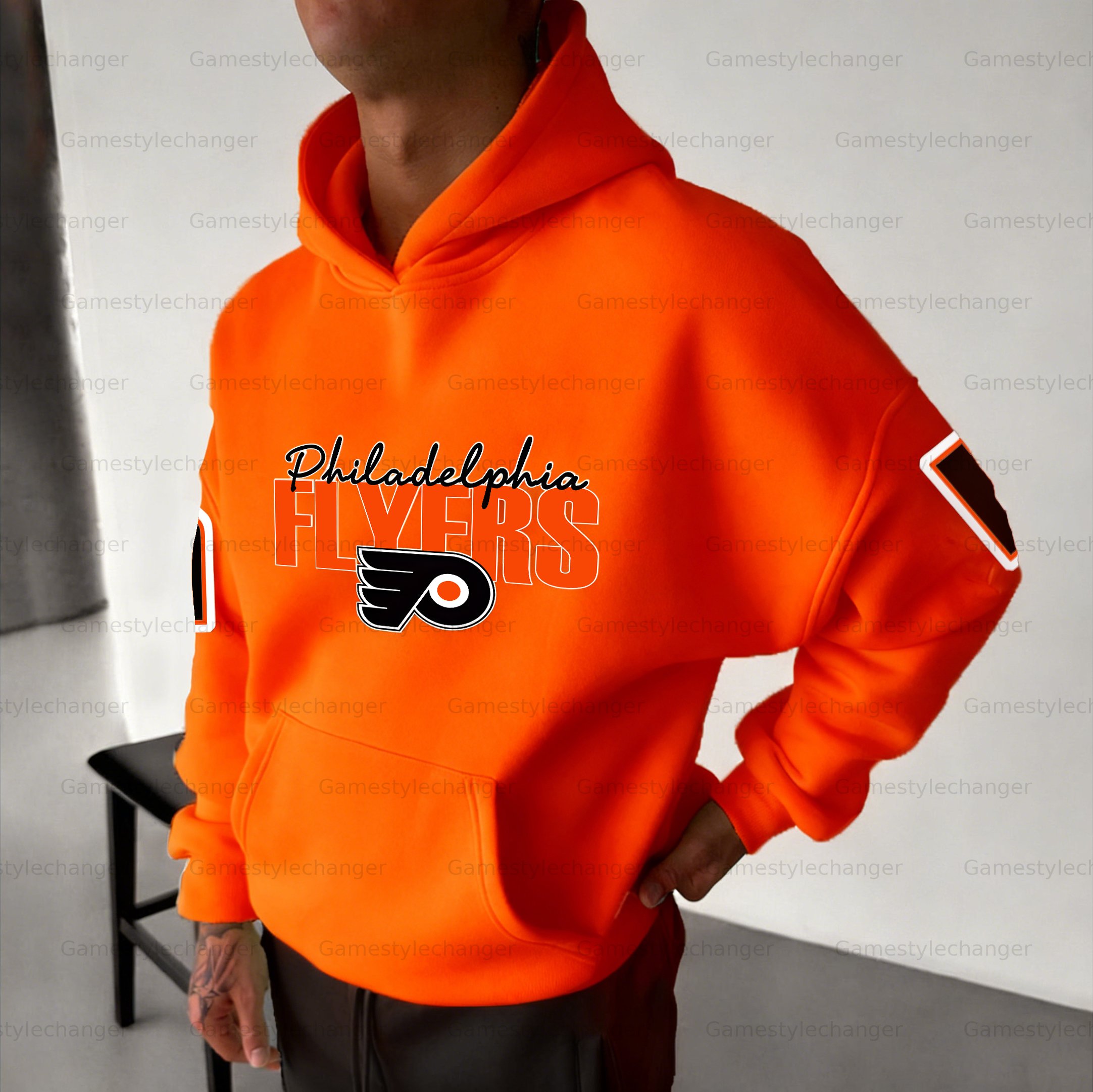 Unisex "Philadelphia Flyers" Graphic Streetwear Vintage Plush Hoodie