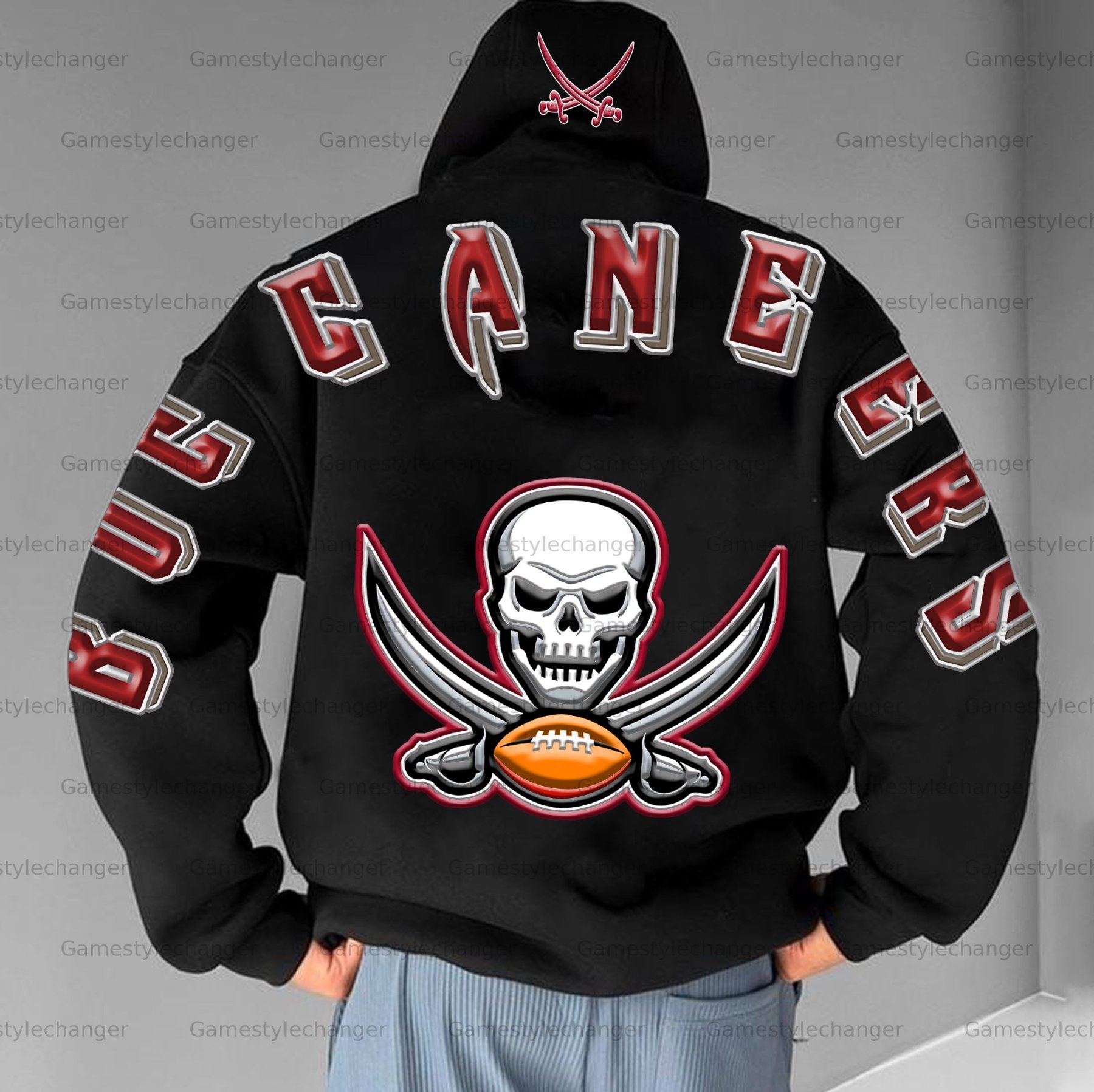 Unisex "Tampa Bay Buccaneers" Graphic Streetwear Vintage Plush Hoodie