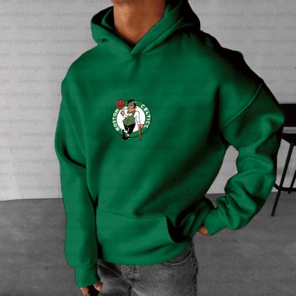 Unisex "Boston Celtics" Graphic Streetwear Vintage Plush Hoodie