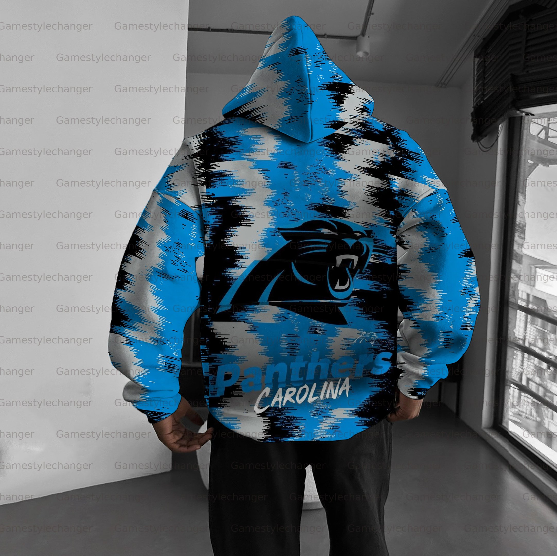 Unisex "Carolina Panthers" Graphic Streetwear Vintage Plush Hoodie