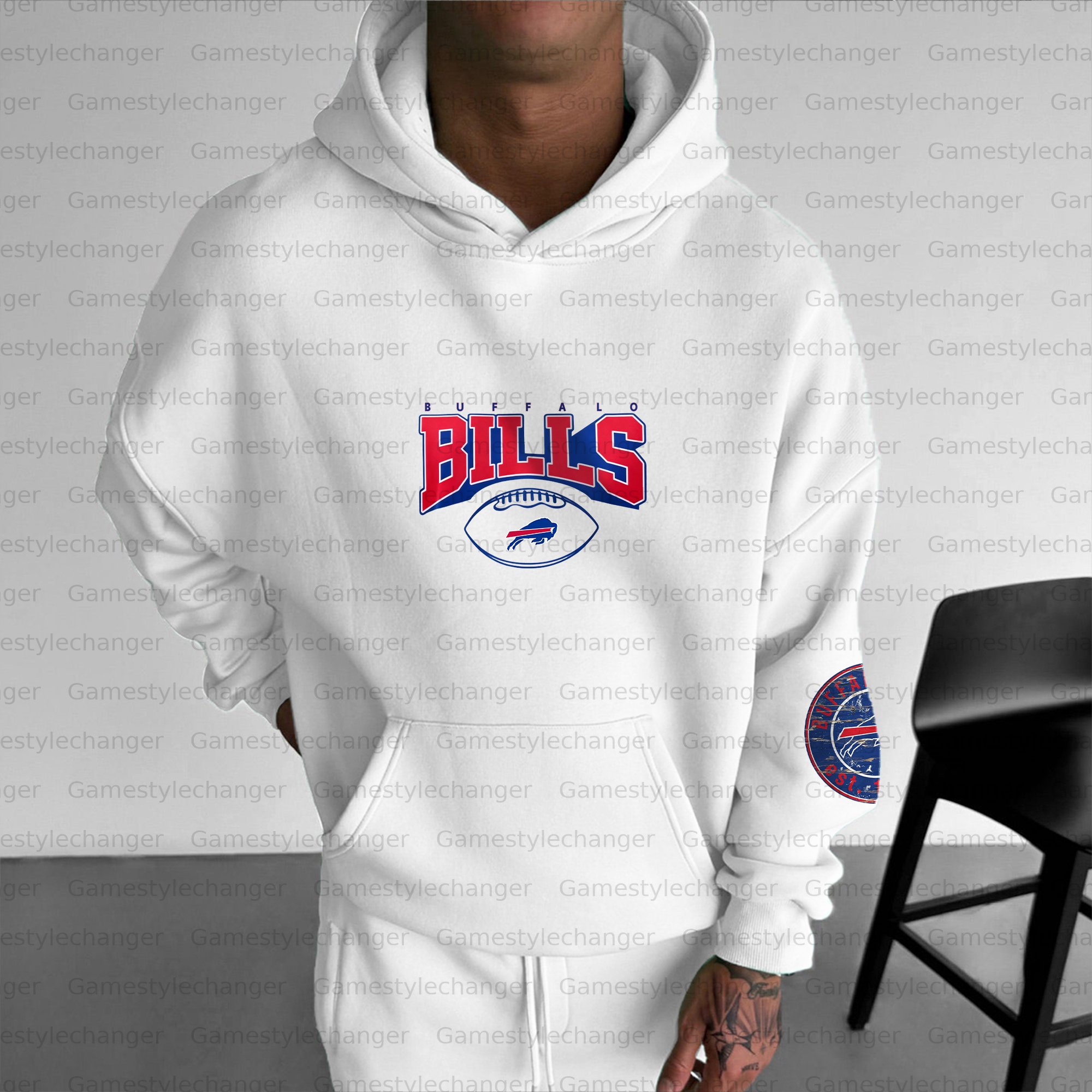 Unisex "Buffalo bills " Graphic Streetwear Vintage Plush Hoodie