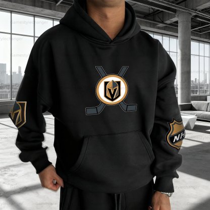 Unisex "Vegas Golden Knights" Graphic Streetwear Vintage Plush Hoodie