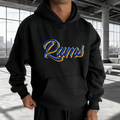 Unisex "Los Angles Rams" Graphic Streetwear Vintage Plush Hoodie