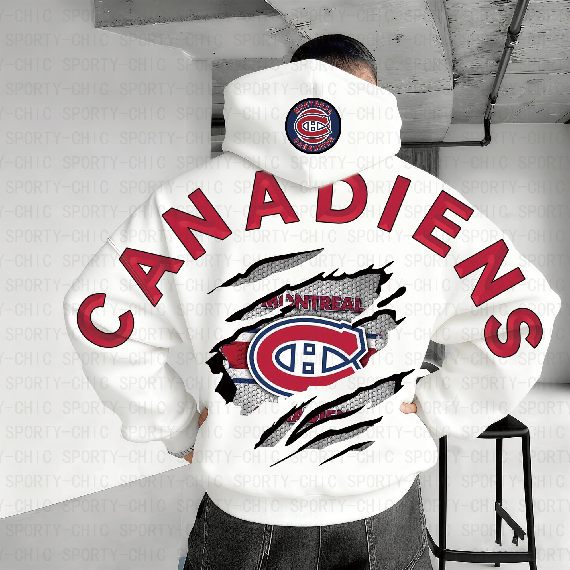Unisex "Montreal canadiens" Graphic Streetwear Vintage Plush Hoodie