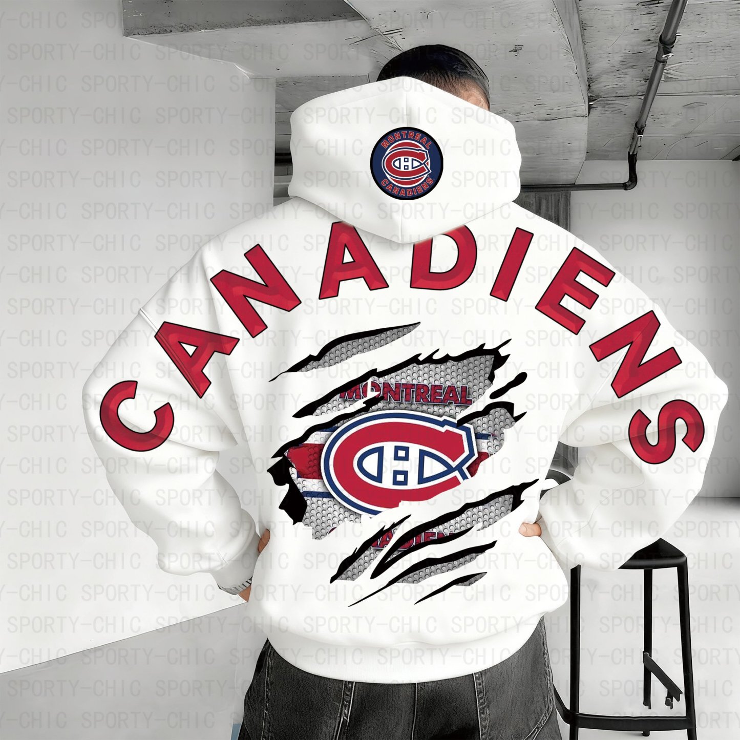 Unisex "Montreal canadiens" Graphic Streetwear Vintage Plush Hoodie