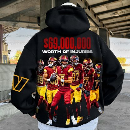 Unisex "Washington Commanders" Graphic Streetwear Vintage Plush Hoodie