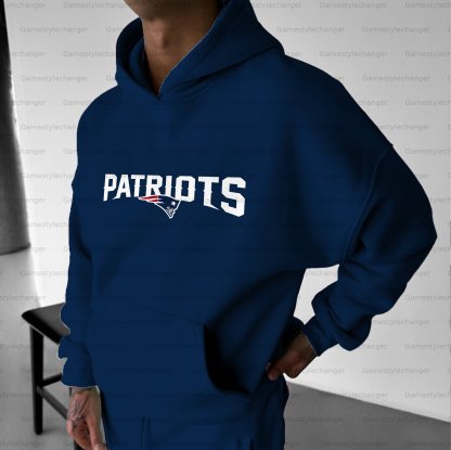Unisex "New England Patriots" Graphic Streetwear Vintage Plush Hoodie