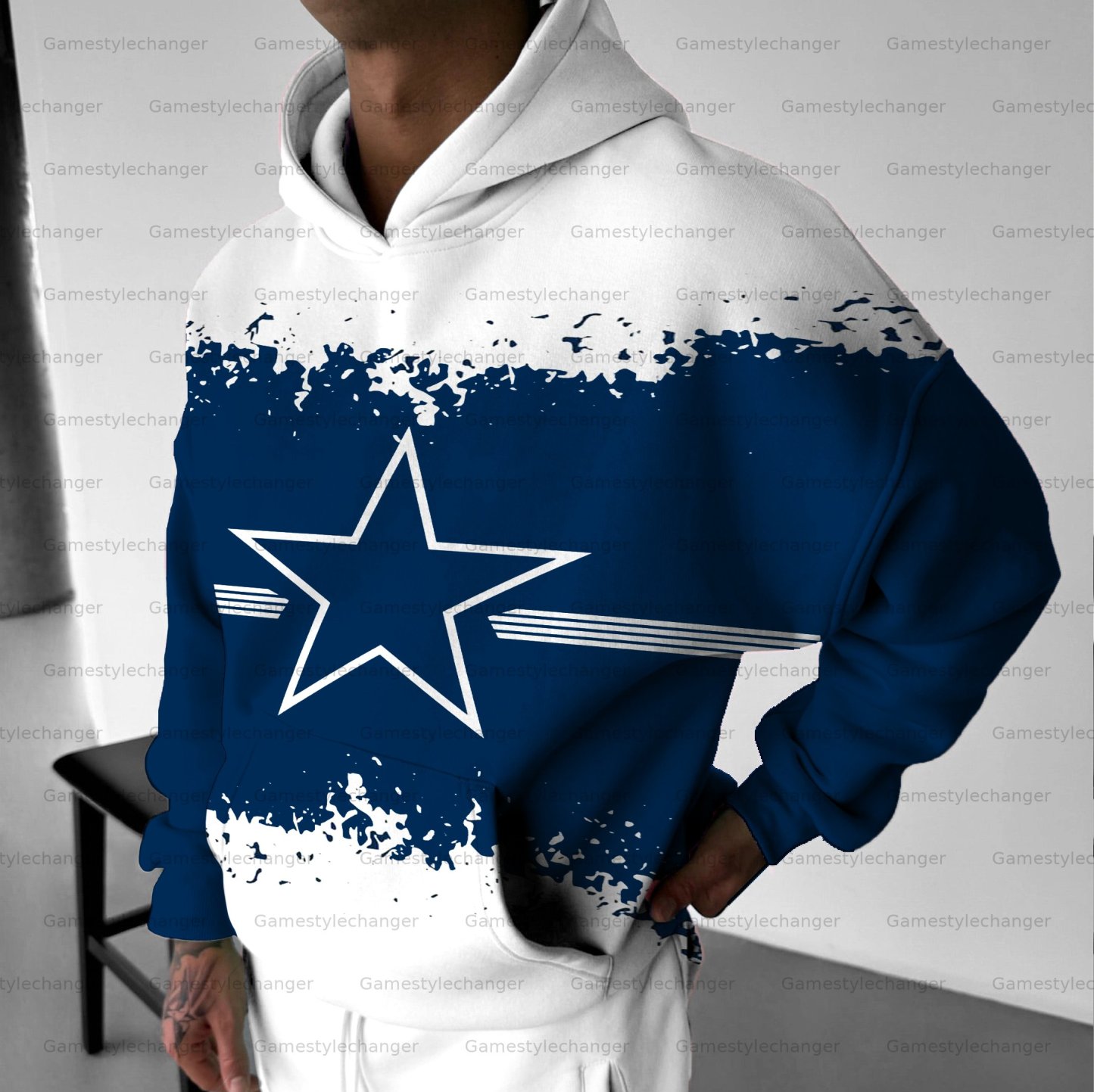 Unisex "Dallas Cowboys" Graphic Streetwear Vintage Plush Hoodie