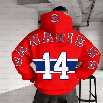 Unisex "Montreal Canadiens" Graphic Streetwear Vintage Plush Hoodie