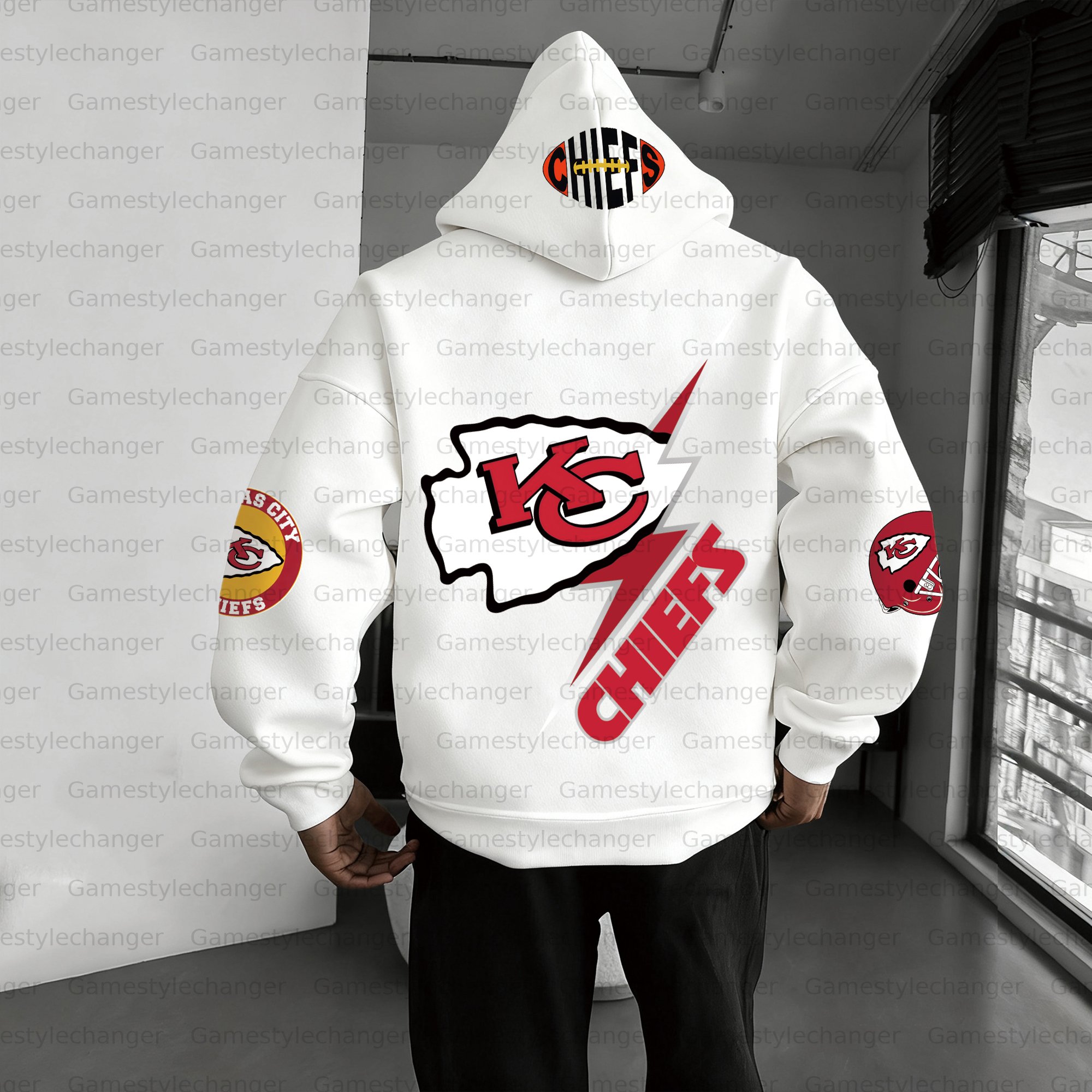 Unisex "Kansas City Chiefs" Graphic Streetwear Vintage Plush Hoodie
