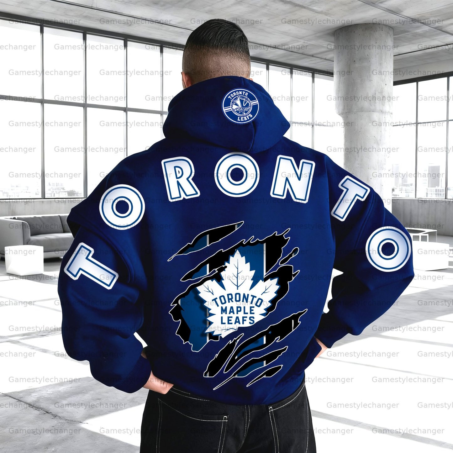 Unisex "Toronto Maple Leafs" Graphic Streetwear Vintage Plush Hoodie