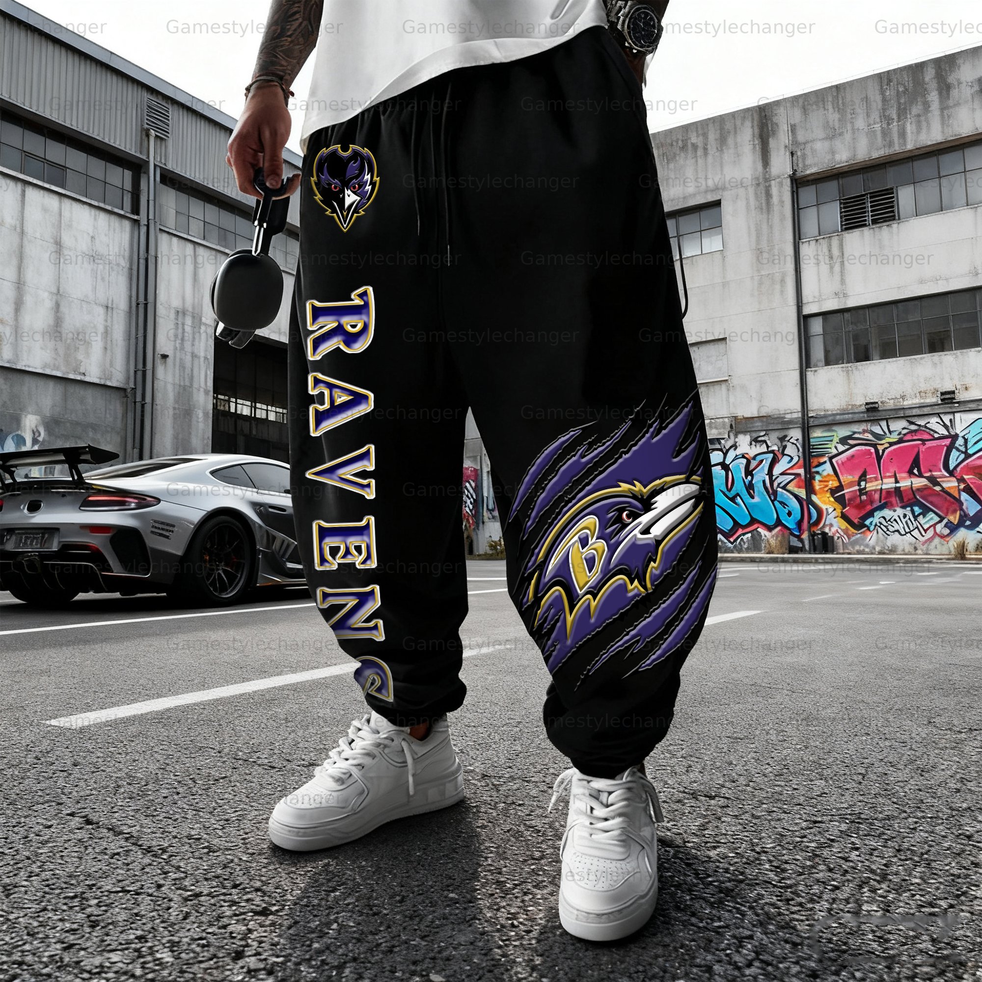 Unisex  “Baltimore Ravens” Casual Anime Streetwear Pant