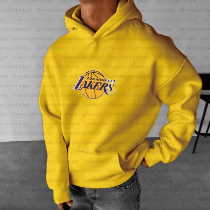 Unisex "Los Angeles Lakers" Graphic Streetwear Vintage Plush Hoodie