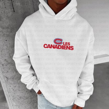 Unisex "Montreal canadiens" Graphic Streetwear Vintage Plush Hoodie