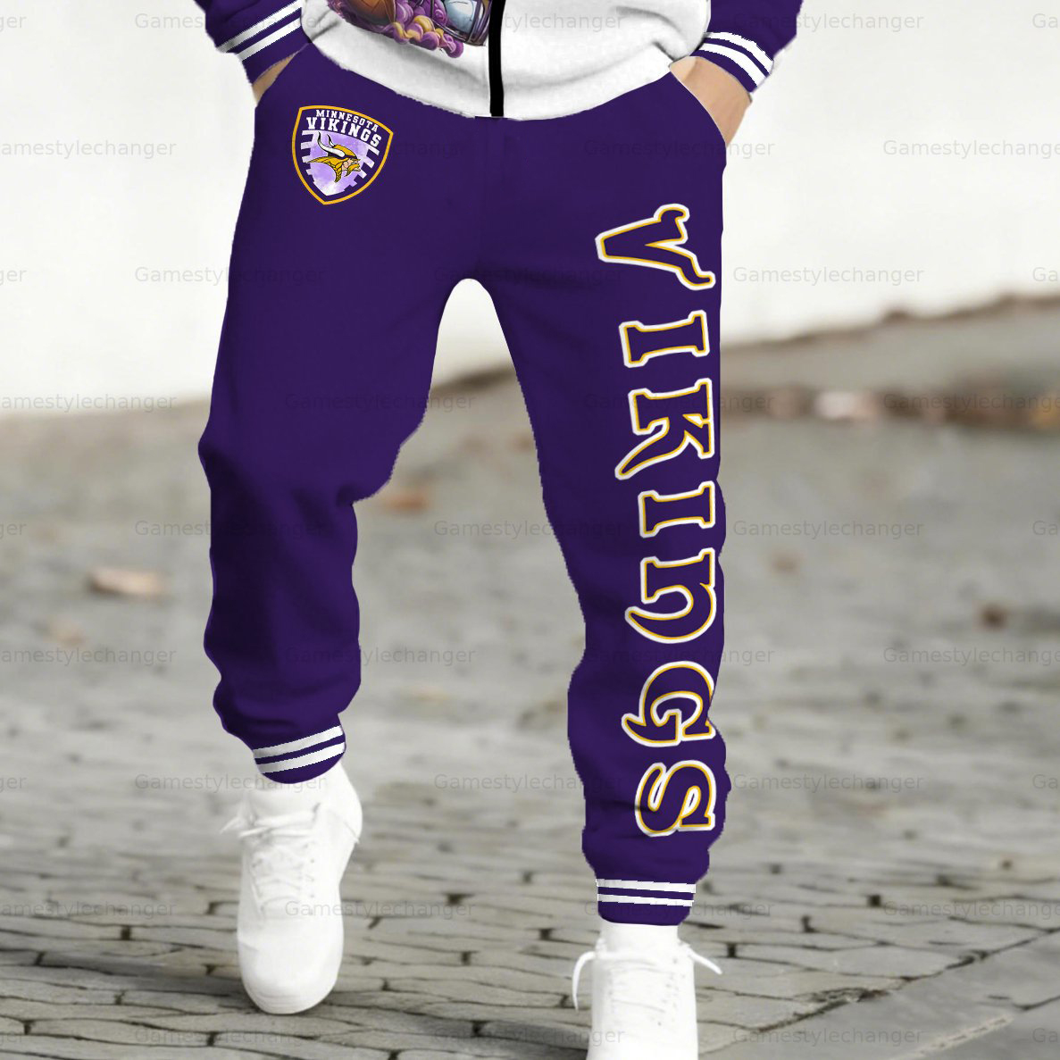 “Minnesota Vikings” Zip-up Jacket, Pants and 2-Piece Set