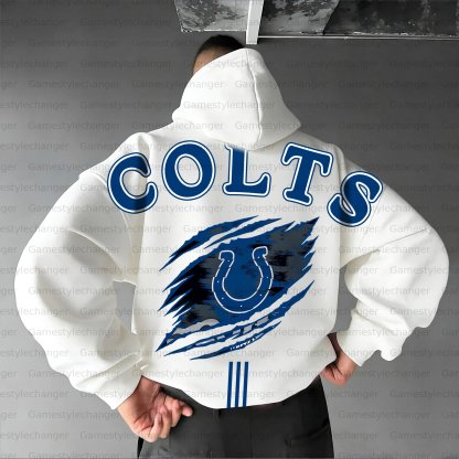 Unisex "Indianapolis Colts" Graphic Streetwear Vintage Plush Hoodie